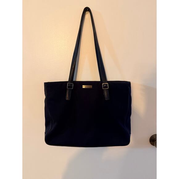 Vintage Coach Hampton Black Nylon Tote Shoulder Bag Leather Straps Style 6260 - Picture 6 of 11